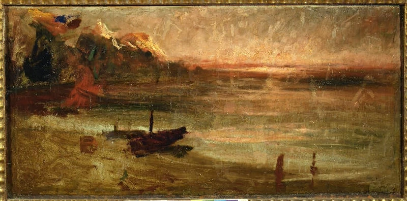 Marina con scogliera al tramonto - Accademia Carrara, Bergamo